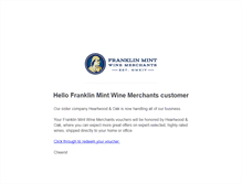 Tablet Screenshot of franklinmintwine.com